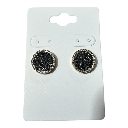 Grey Stone Stud Earrings