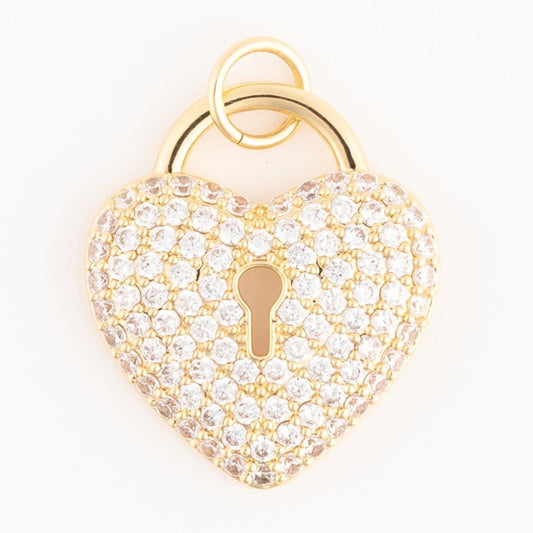 MM - Heart Lock Bag Charm