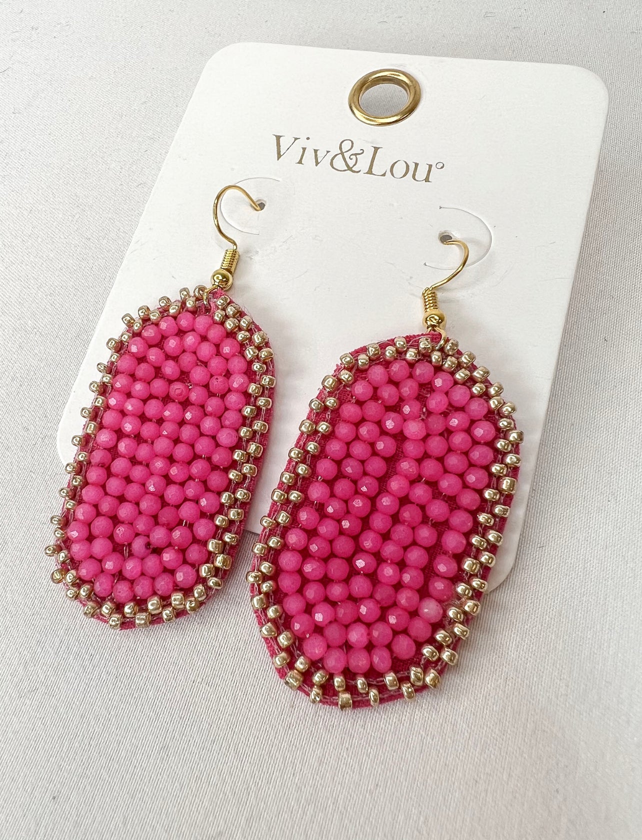 Hot Pink Lily Earrings