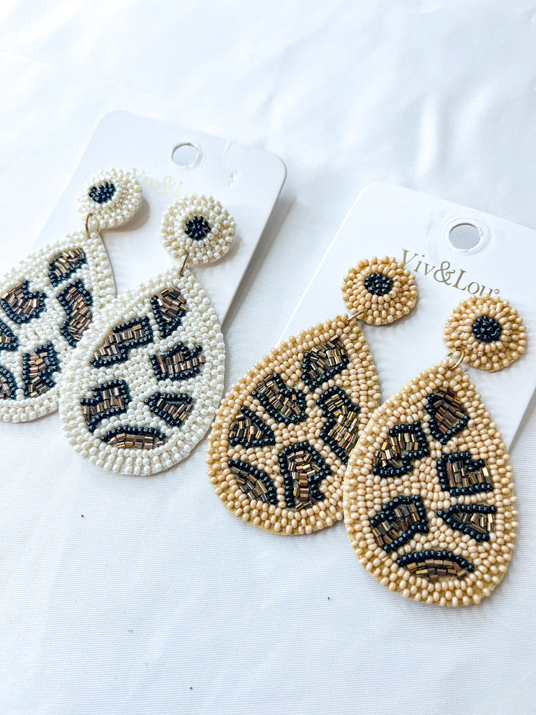 Natural Leopard Earrings