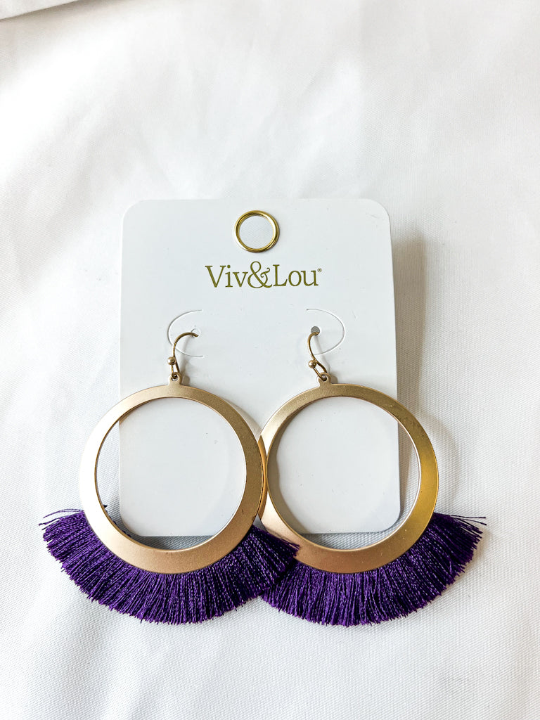 Purple Blair Earrings - Ascension Golf Carts, LLC