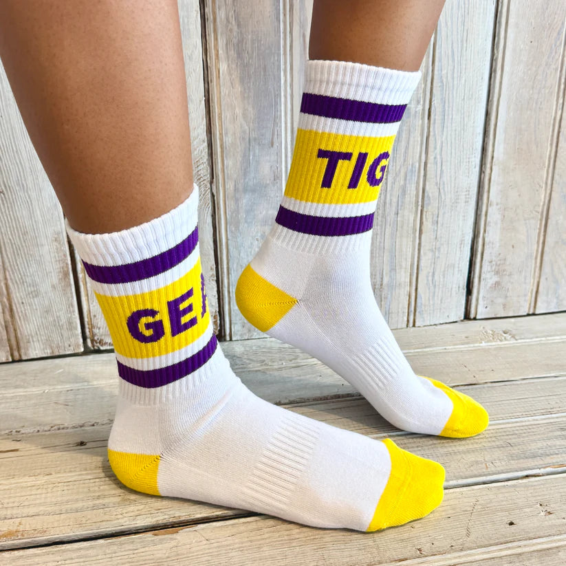 Geaux Tigers Varsity Socks
