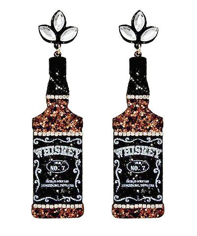Whiskey Glitter Earrings