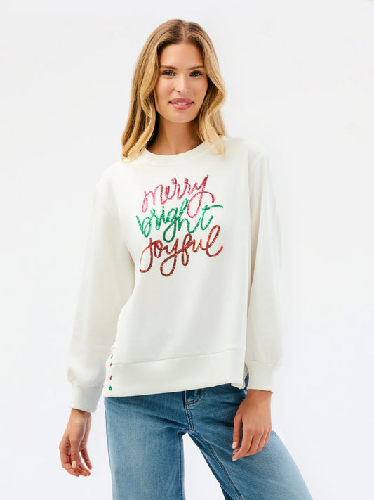 MS - Lakelyn Sweatshirt - Merry, Bright, Joyful