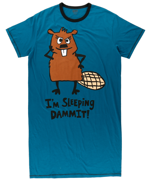 Sleeping Dammit Beaver Nightshirt