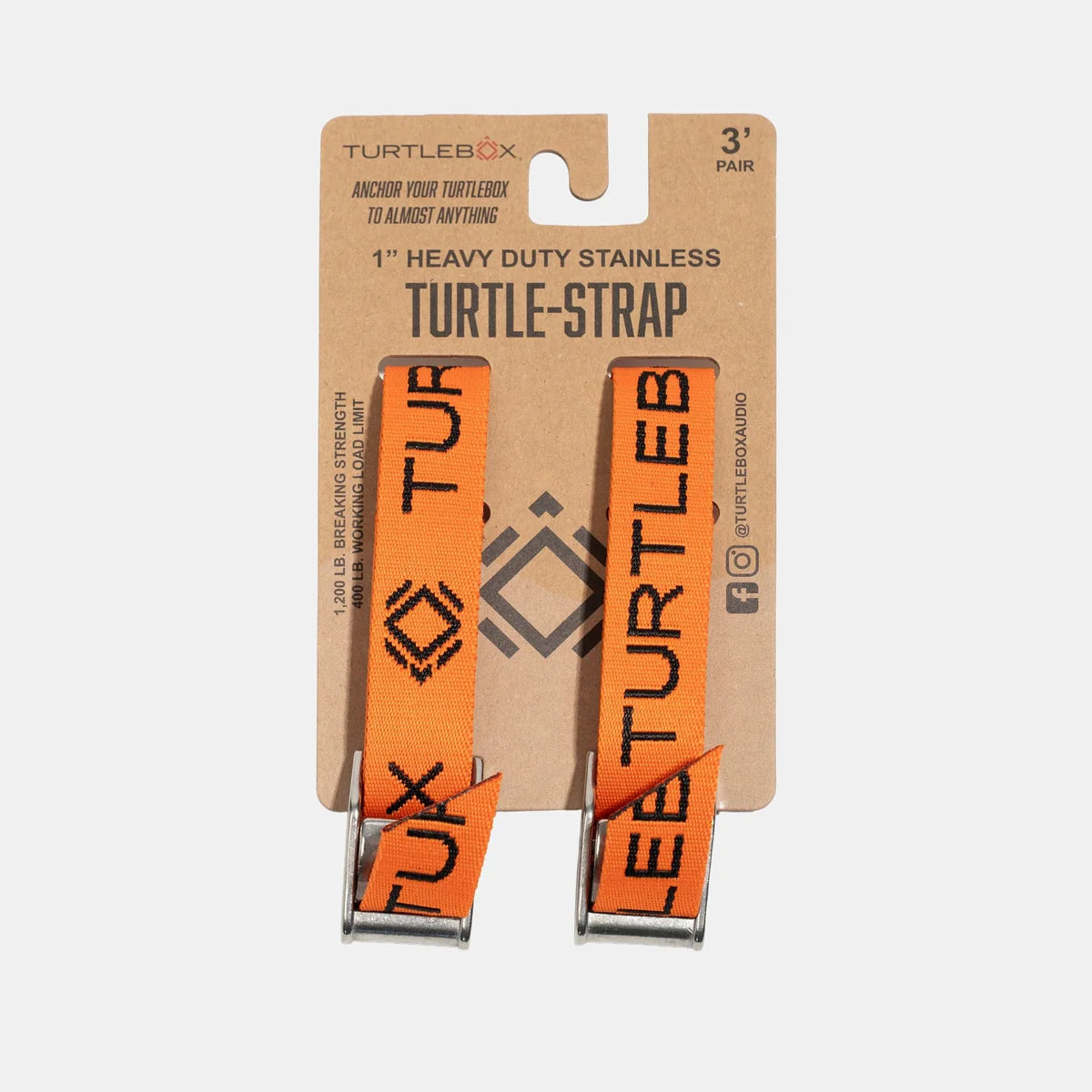 TURTLEBOX - Orange Tie-Down Straps