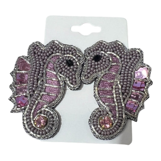 Pink Seahorse Earrings