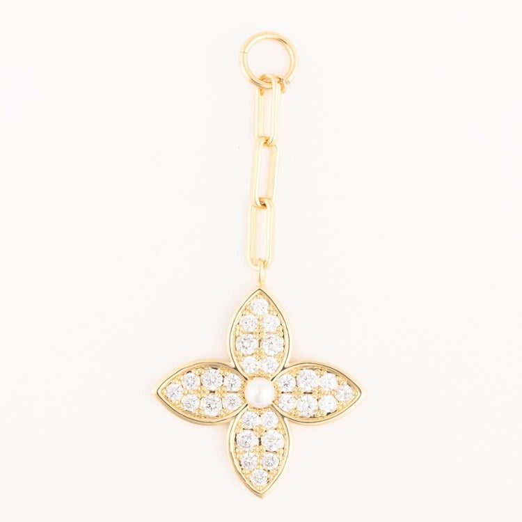 MM - Pave Flora Bag Charm