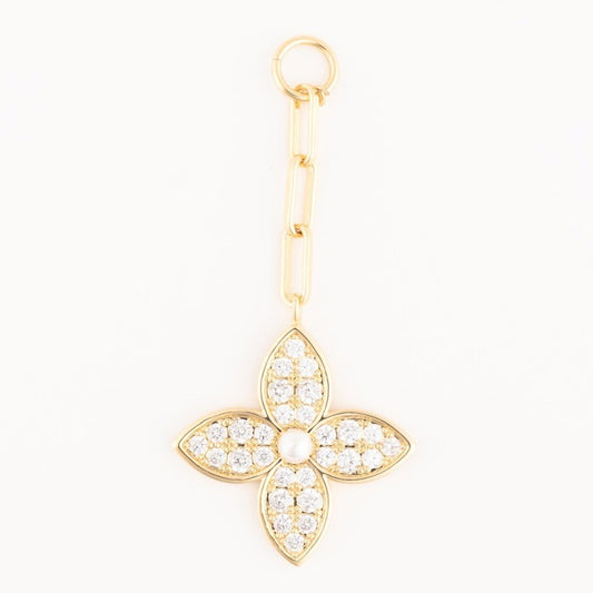 MM - Pave Flora Bag Charm