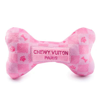 Small Pink Checker Chewy Vuiton Bone - Ascension Golf Carts, LLC