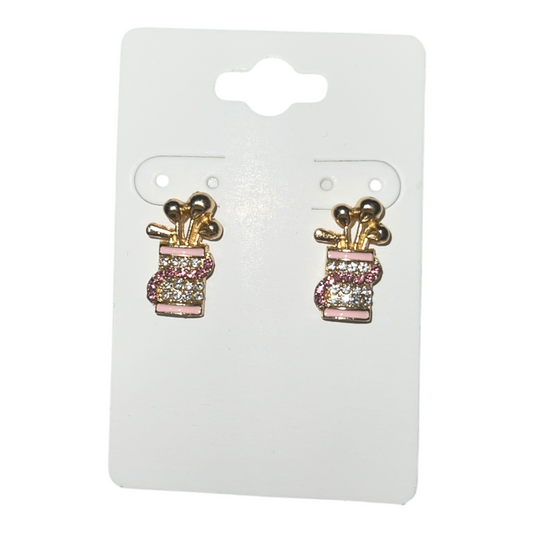 Pink and Gold Golf Bag Studs
