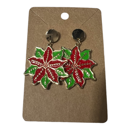 Poinsettia Earrings