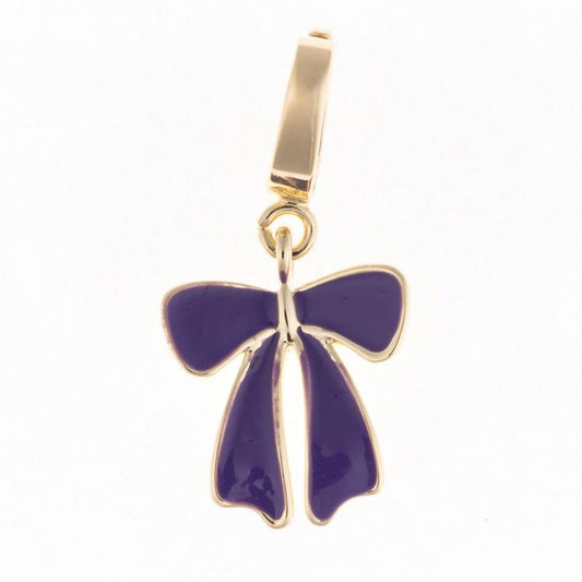 MM - Sophie Luxe Enamel Bow Charm Purple & Gold