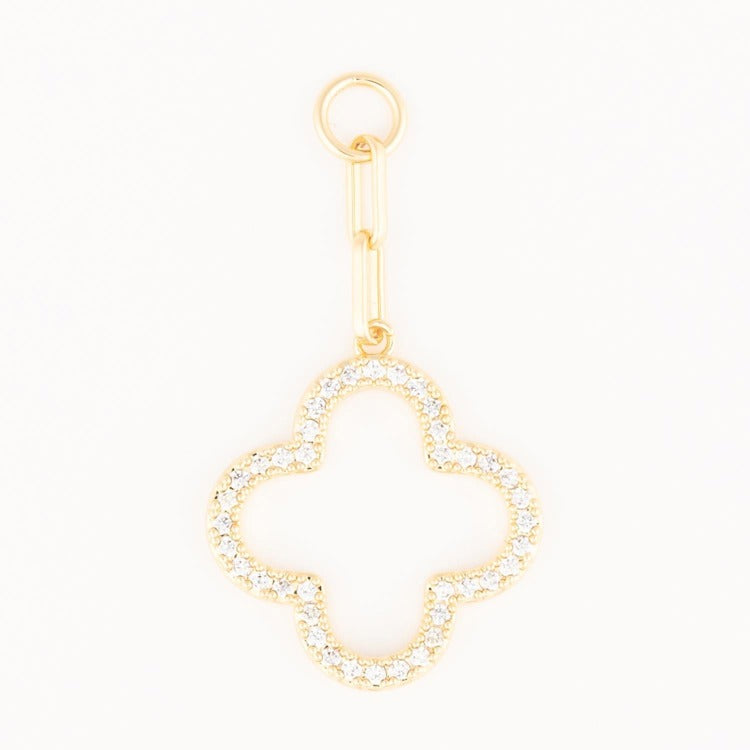 MM - Pave Quatrefoil Bag Charm