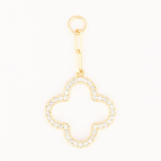 MM - Pave Quatrefoil Bag Charm
