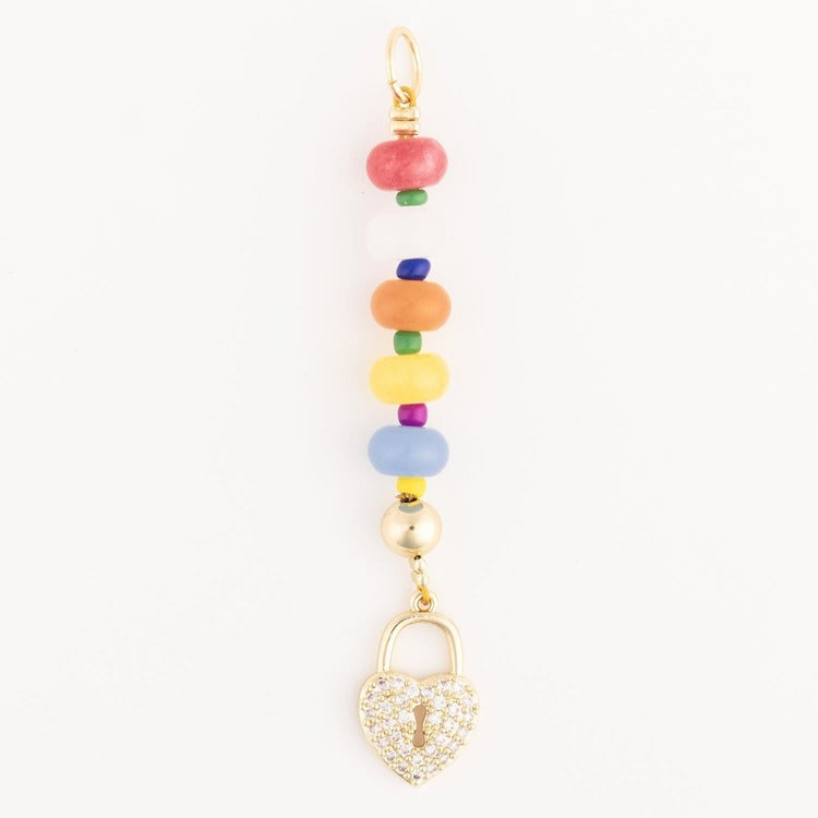 MM - Rainbow Lock Charm Bag Charm