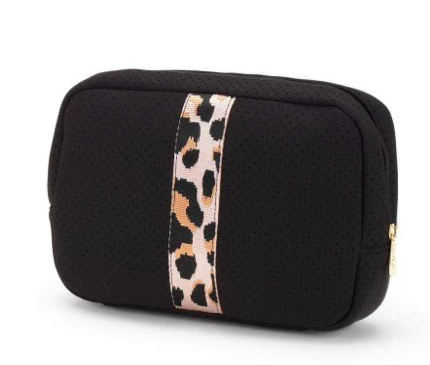 Rose Gold Leopard Neoprene Cosmetic Bag - Ascension Golf Carts, LLC