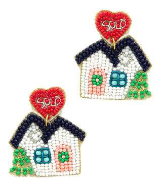 House & "Sold" Realtor Earrings