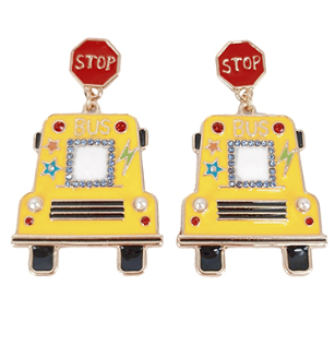 School Bus Earrings