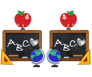 "A, B, C" Blackboard Earrings