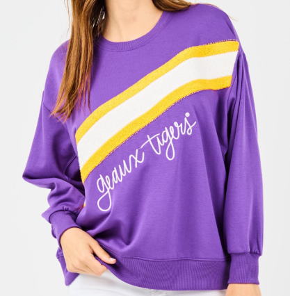 MS - Sarah "Geaux Tigers" Sweatshirt