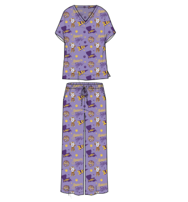 MS - Alli LSU Purple Pajama Set