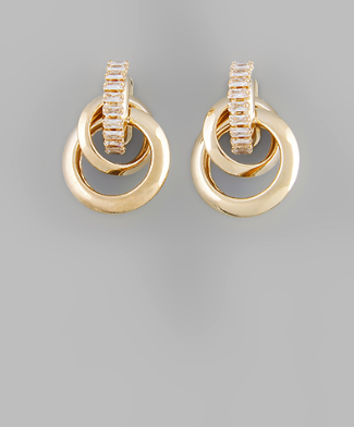 GS - Clear/Gold Earrings