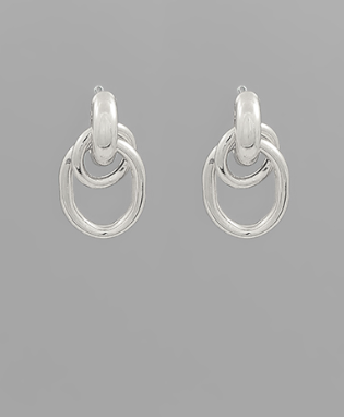 GS - Chunky Silver Ring Earrings