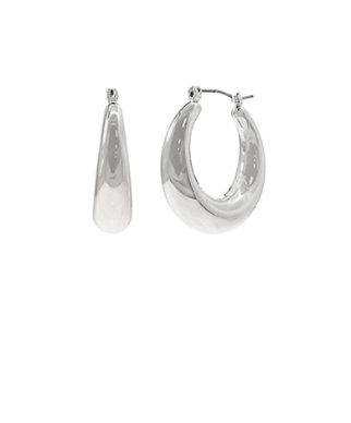 GS - Bulky Silver Hoop Earrings