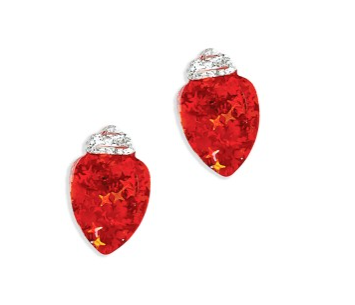 V&L - Red Christmas Light Acrylic Earrings