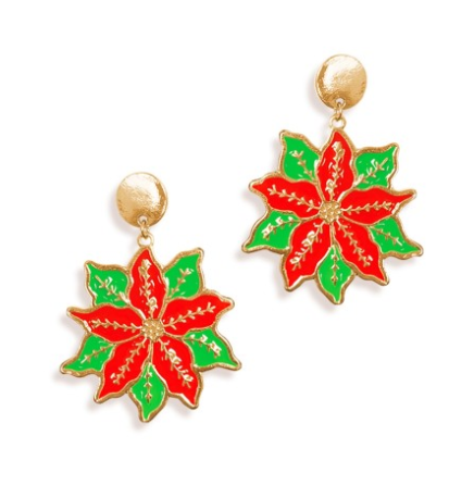 V&L - Poinsettia Earrings