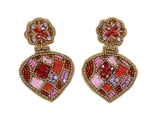 TRS - Christmas Ornament Beaded Earrings
