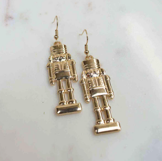 TRS - Gold Nutcracker Earrings