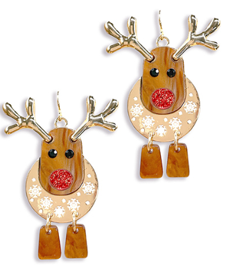 V&L - Reindeer Acrylic Earrings