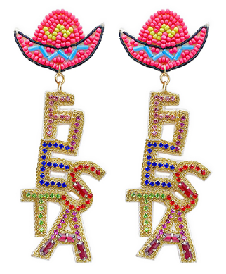 GS - Fiesta Sombrero Multi Color Earrings