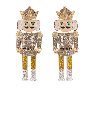 GS - Gold and Silver Nutcracker Earrings