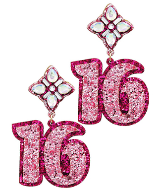GS - Glitter "16" Earrings