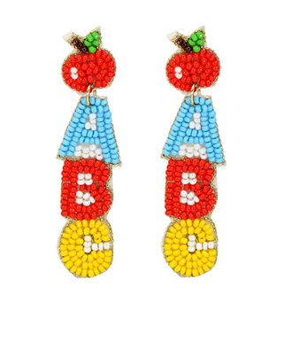 GS - "A, B, C" Beaded Earrings