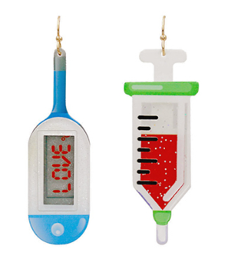 GS - Shot & Thermometer Dangle Earrings