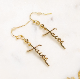 TRS - Faith Cross Earrings