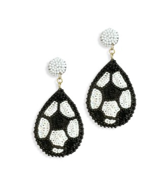 V&L - Soccer Teardrop Sequin Earrings