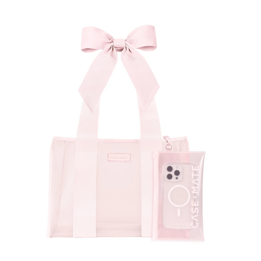 Case-Mate: Ballet Pink Bow Medium Jelly Tote