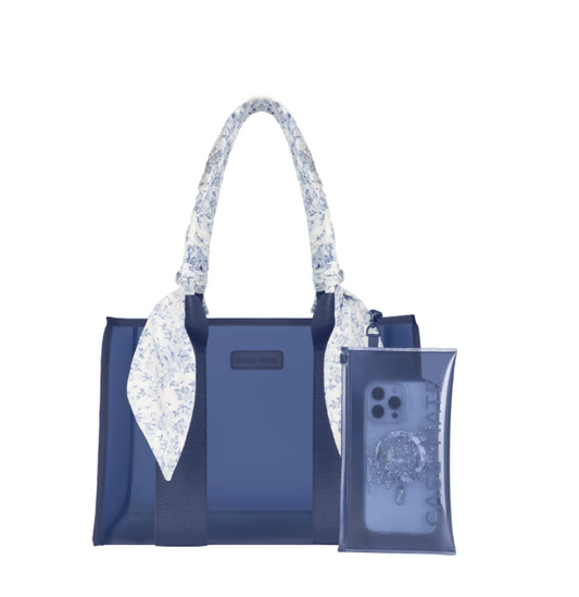 Case-Mate: Something Navy Medium Twilly Jelly Tote