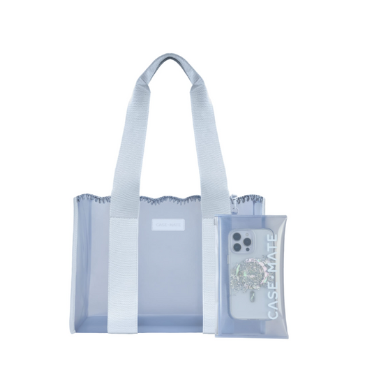 Case-Mate: Carolina Blue Medium Crochet Wave Jelly Tote
