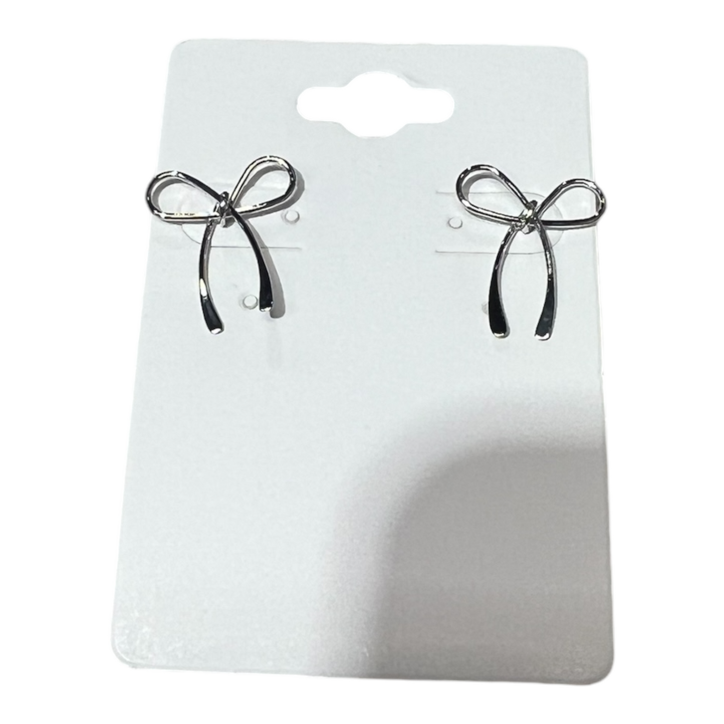 Silver Bow Earrings