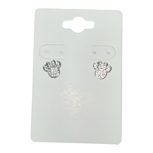 Silver Minnie Rhinestone Studs