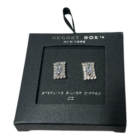 Silver Rectangular Studs