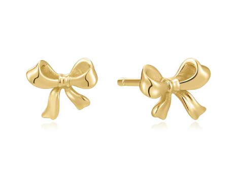 Small Gold Bow Stud