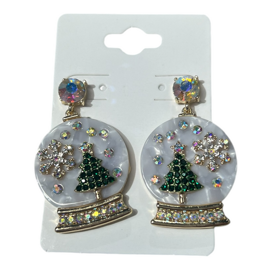 Snow Globe Acrylic Earrings