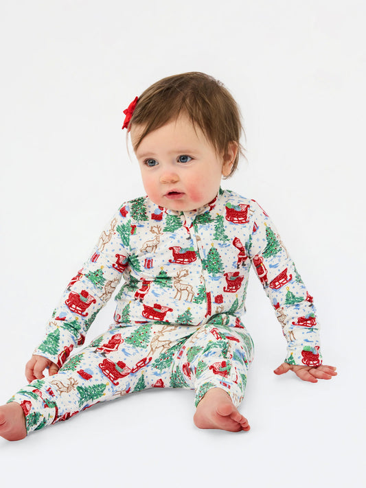 MS - Annie Baby Onesie PJ - Tidings Toile